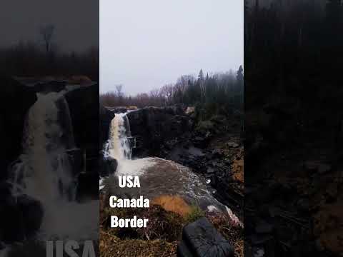 This is #USA #Canada #Border from Minnesota. Grand Portage State Park. #travel #hike #waterfall