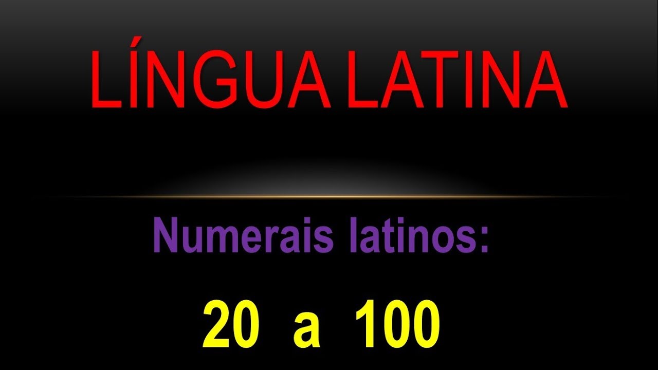FALE LATIM - numerais de 20 a 100