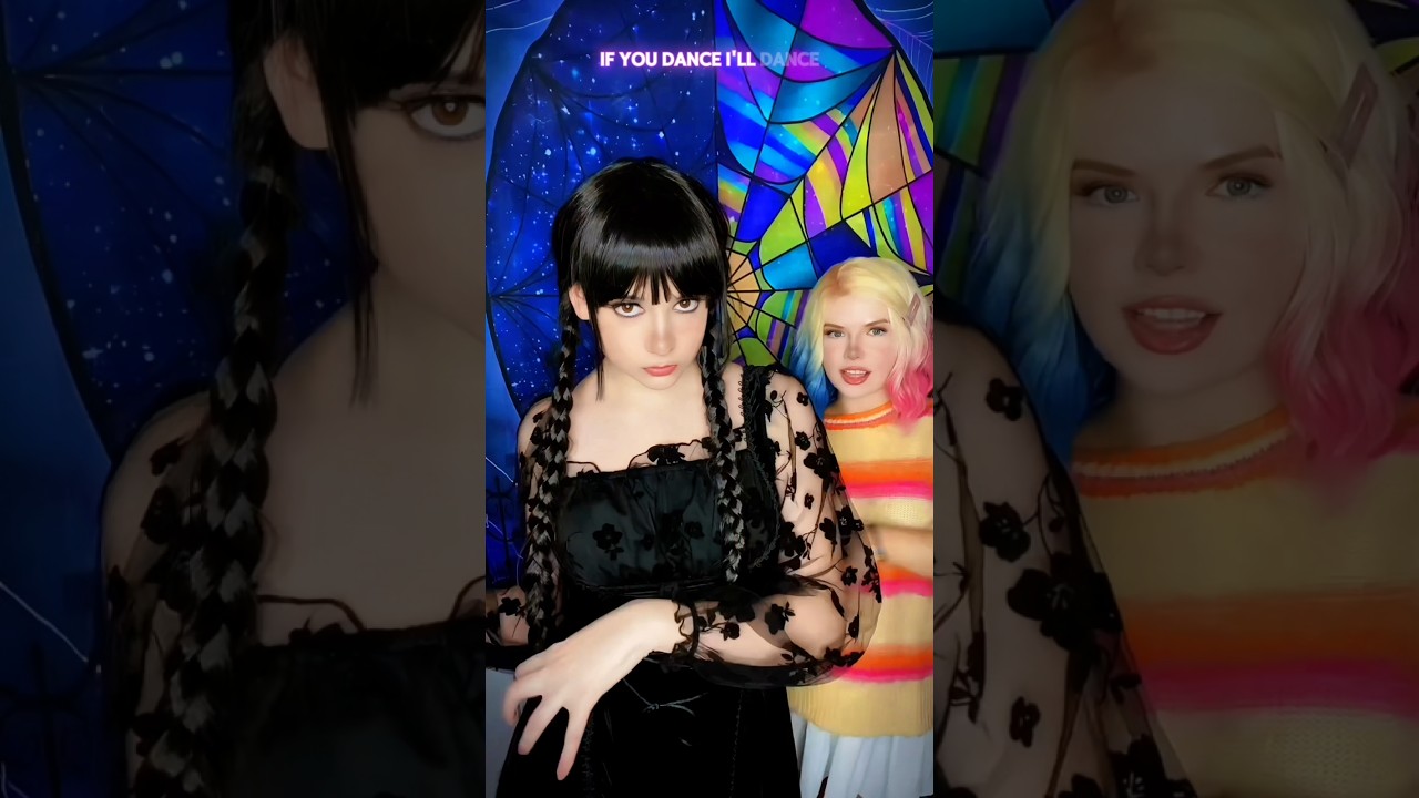 IF YOU DANCE I'LL DANCE | Wednesday Addams & Enid Sinclair@nikkihatsunecosplay#cosplay