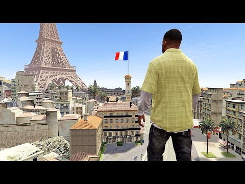 السفر إلى فرنسا في لعبة جي تي أي 5 | GTA V Travel to France