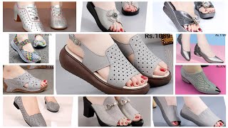 GREY NEW LATEST SLIP ON SHOES BEST PUMP SHOES LADIES FOOTWEAR DESIGN WITH PRICE VERY COMFORTABLE