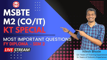 Day 5 - MSBTE (BOARD) M2 KT SPECIAL | IMPORTANT QUESTIONS | SEM 3 | M2 (CO/IT) | V2V