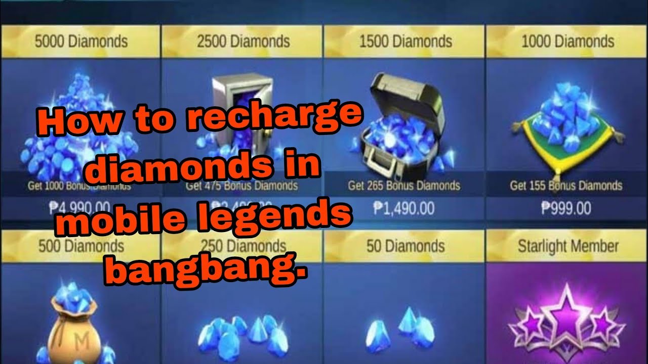 How to recharge diamonds in mobile legends bangbang after banned in ...