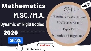 KU M.Sc Dynamic of rigid bodies/Maths/3rd Sem. PYQ