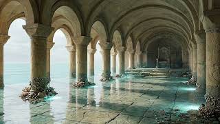 2 Hours in the Tidepool Throne Room, Cozy Fantasy Ocean Ambience for Sleep and Relaxing, 4k