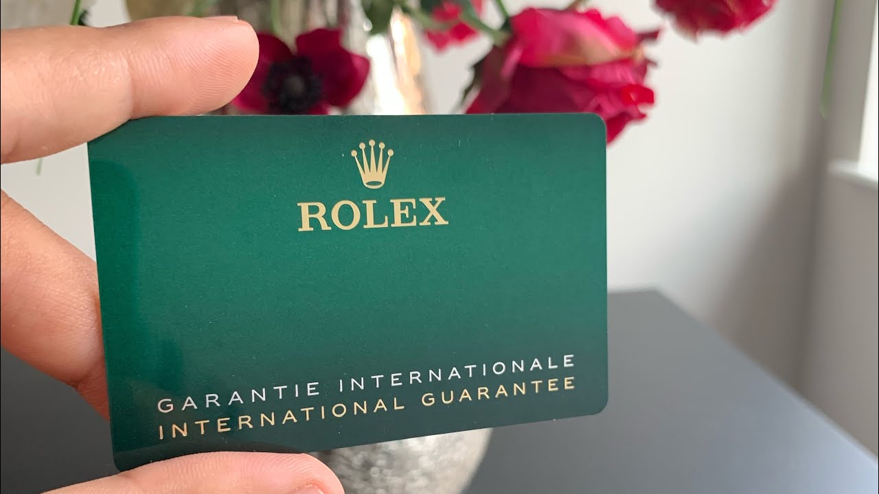 rolex international guarantee card