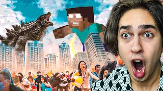 Gerçek Hayatta Godzi̇lla Vs Herobri̇ne Savaşi Monster School Minecraft Animation