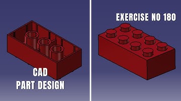 CAD Design Exercise 180 | Catia v5 tutorial exercise I Part Design | CATIA Design | Solidworks