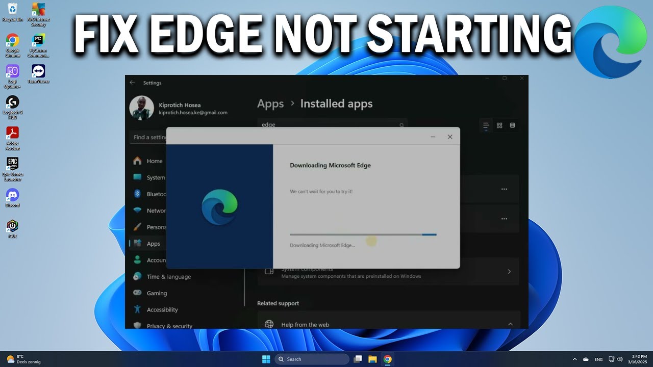 How To Fix Microsoft Edge won t open on Windows 11 Easy Fix YouTube