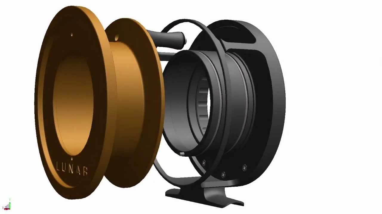 Lunar 3D1 - Hubless Fly Reel Animation from the Swift Fly Fishing