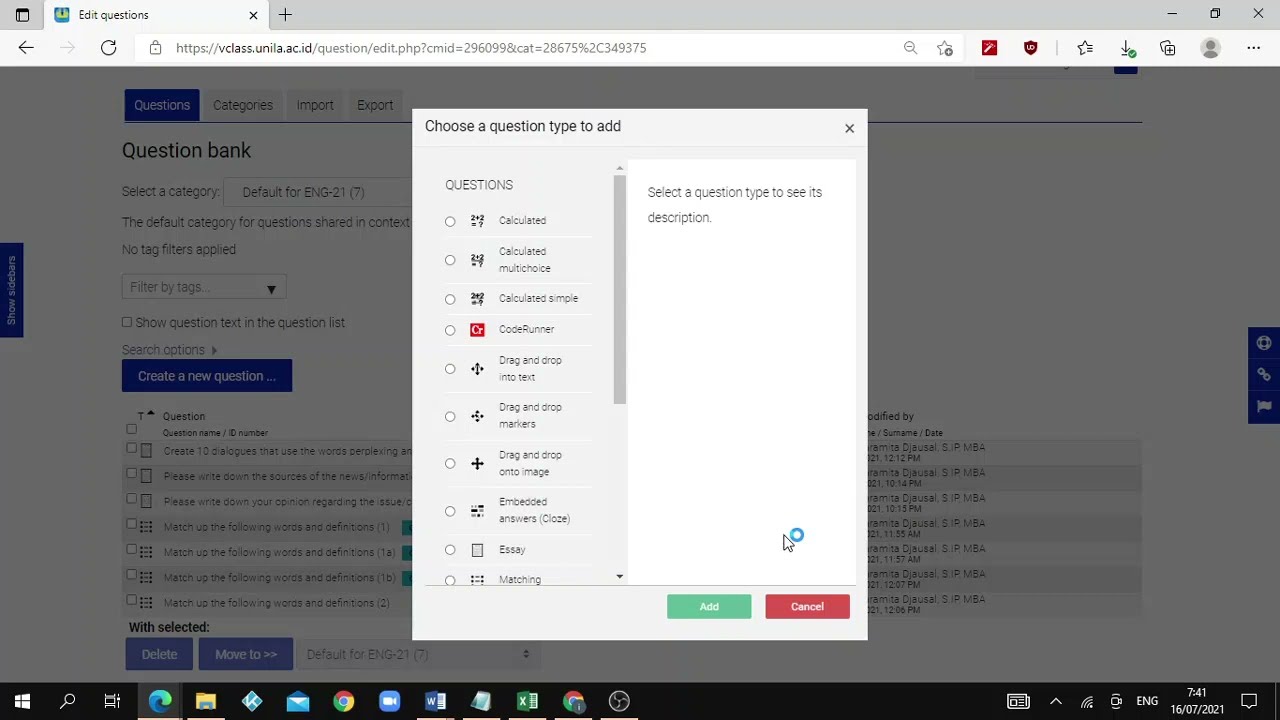 Moodle Quiz Membuat soal "drag and drop to text" YouTube