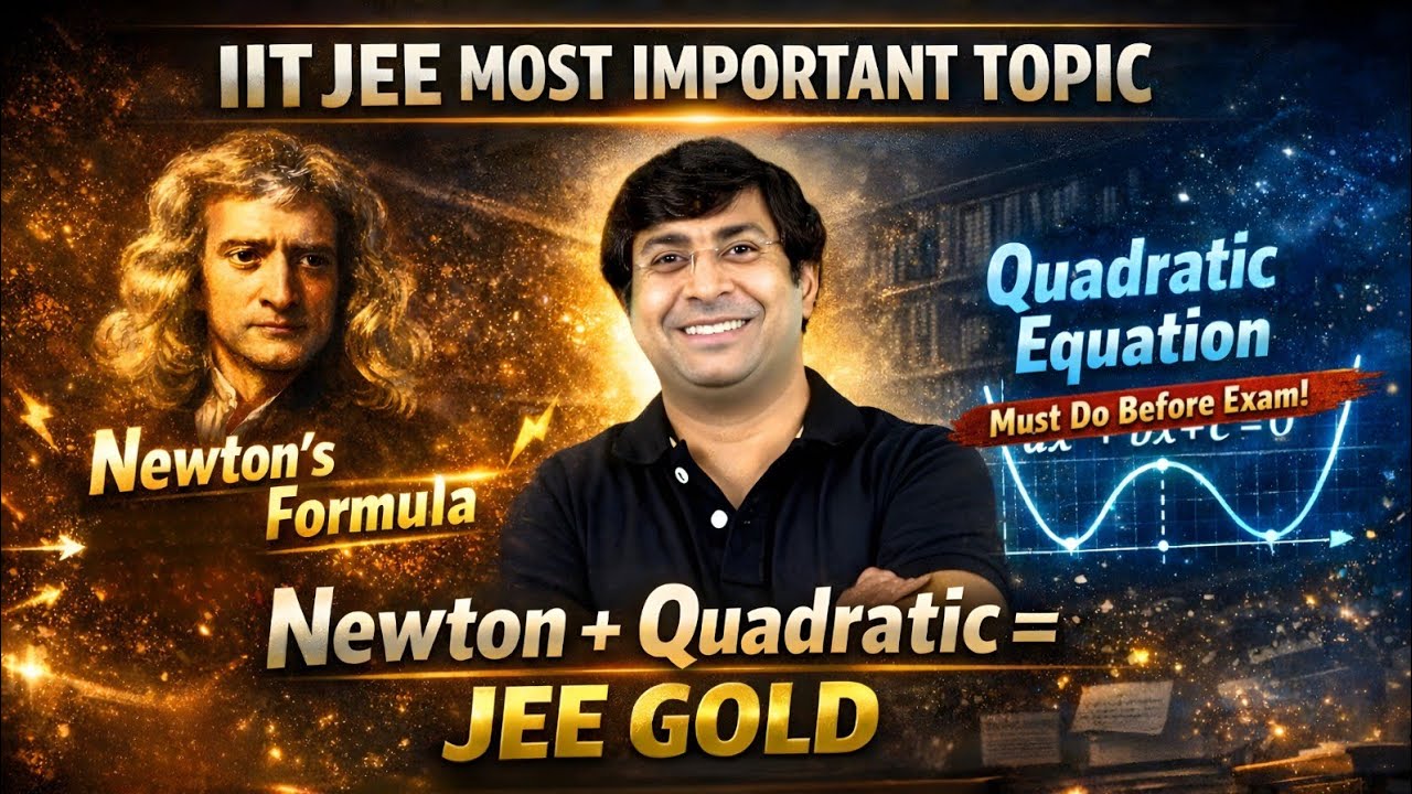 JEE : MOST IMPORTANT TOPIC NEWTON FORMULA | QUADRATIC EQUATION | GB Sir 