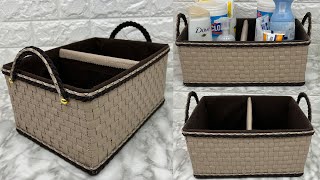 Diy Basket/ Diy Storage Basket/ Diy Organizer Basket/ سبت منظم يدوي