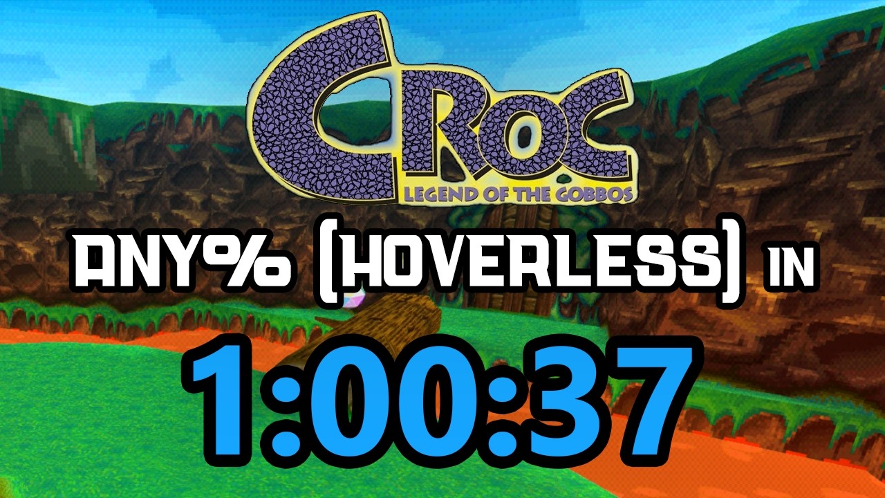 Croc: Legend of the Gobbos - Speedrun | Any% (Hoverless) in 1:00
