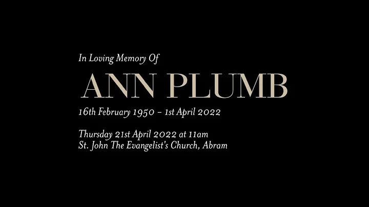 In Loving Memory of Ann Plumb - 16th February 1950...