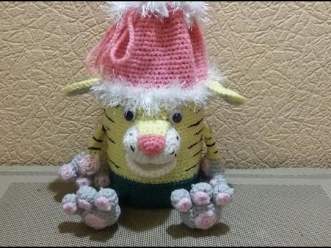 Чехол на шампанское тигр.Часть 1. Чехол на шампанское тигр.Часть 1.