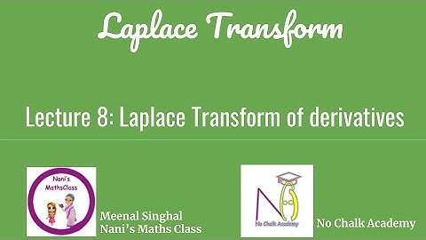 Lecture 8: Laplace Transform of integrals