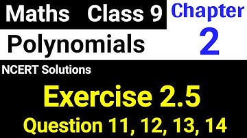 Maths Class 9 Chapter 2 Polynomials Exercise 2.5 Question 11, 12, 13, 14 | NCERT Solutions | JP Sir