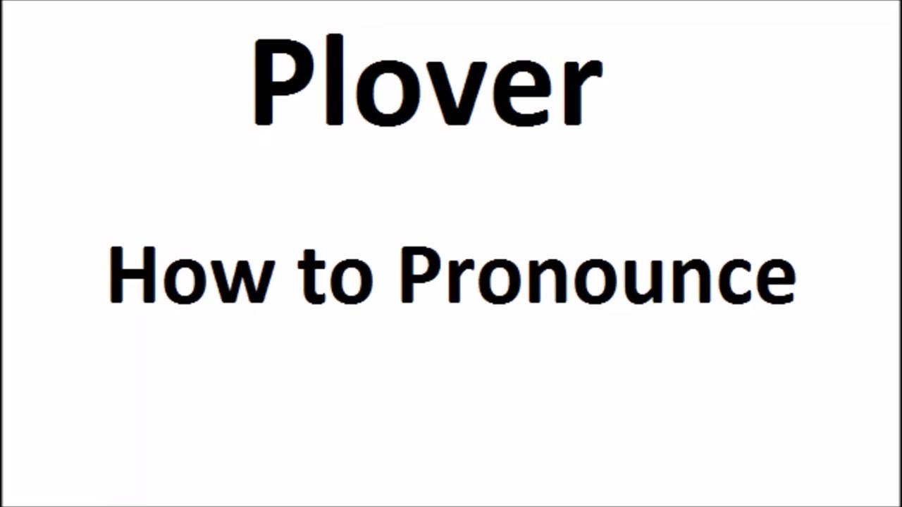 How To Pronounce Plover How To Say Plover Plover Pronunciation how-to-pronounce-plover-how-to-say-plover-plover-pronunciation