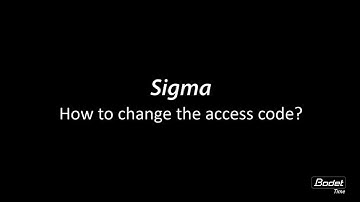 SIGMA tutorial: how to change access codes?