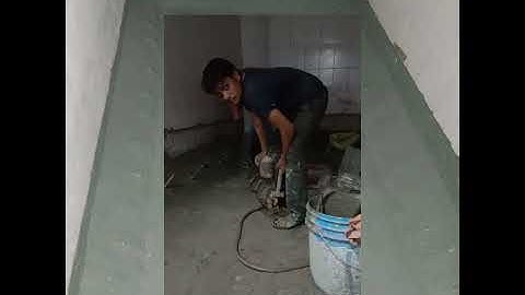 Pressure grouting in water tank