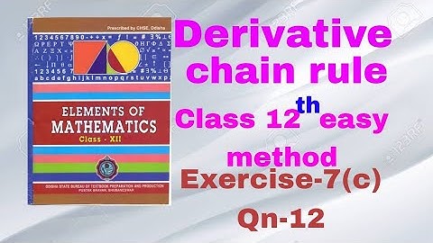 Derivative chain rule//class 12//Exercise-7(c)//CHSE ODISHA
