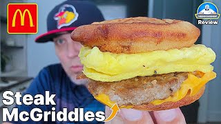 McDonald&#39;s® Steak McGriddle Review! 🥞🥩🥞 | BEST Fast Food Breakfast Sandwich? | theendorsement