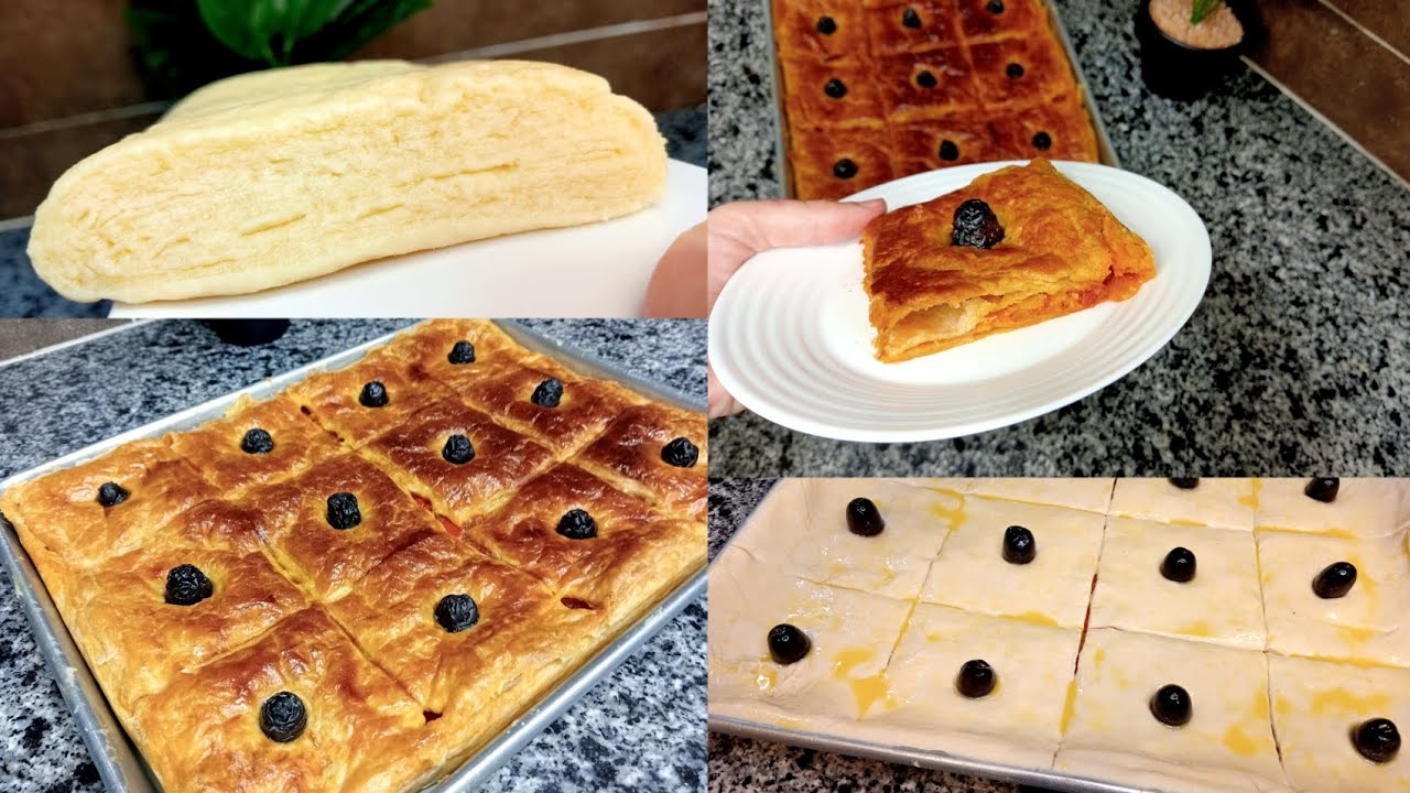 بيتزا كوكا او كوفار بدون زبدة التوريق ولا حتى نشاء تجي مورقة وخفيفة وناجحة 💯👌.