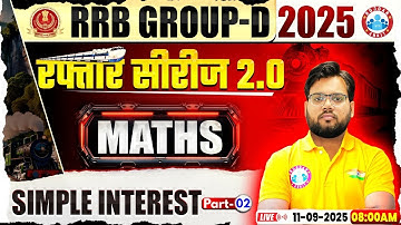 RRB Group D Maths Class 2025 | Simple Interest | RRB Group D Maths MCQs | Maths By Aakash Sir