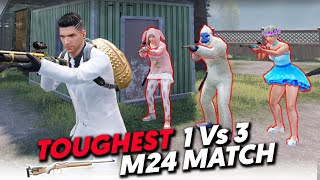 TOUGHEST 1 Vs 3 SNIPER M24 MATCH EVER | I TRIED MY BEST ❤️ WATCH TILL END | ANDROID GAMER | BGMI screenshot 4