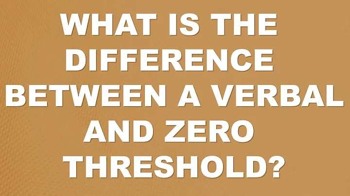 What is the Difference Between a Verbal and Zero T...