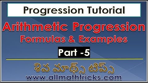 Arithmetic progression Problems with Answers for 10th and competitive exam in telugu explanation