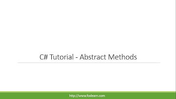 C# Tutorial - Abstract Methods