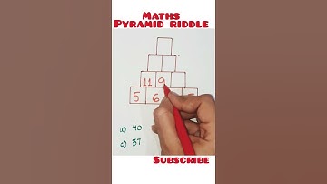 Maths Pyramid riddle | riddles | puzzle | IQ question | #trending#mathshorts#trick tr