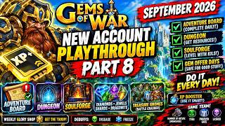 Gems of War New Account Playthrough Part 8 – 3 DAILY Tasks You Should NEVER Skip!