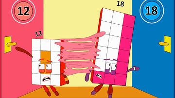 [ANIMATION STORY] Numberblocks 12 and 18 are stuck together by sticky of glue