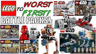 LEGO Worst To First | ALL LEGO Star Wars BATTLE PACKS! (UPDATED)