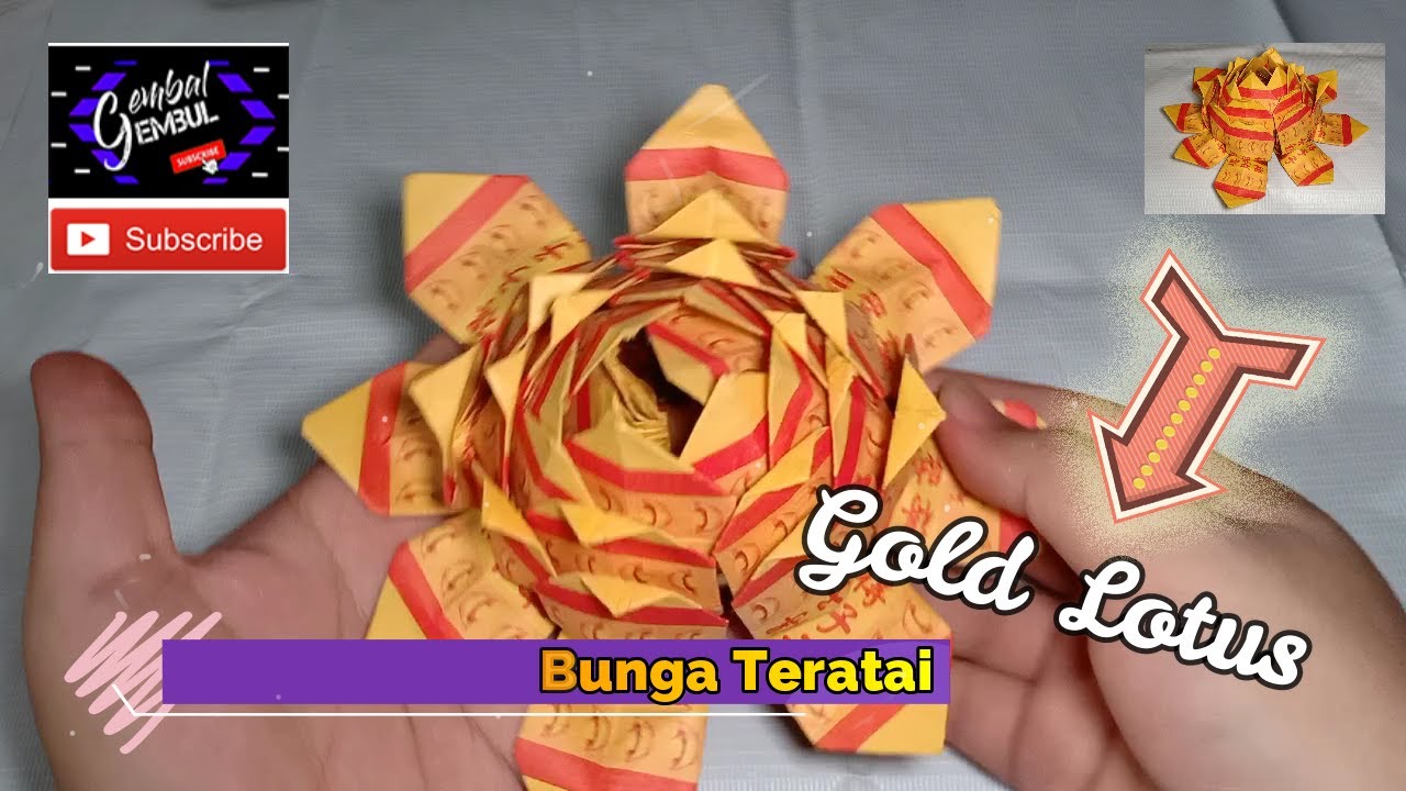 Cara Membuat Bunga Teratai Dari Kertas Sembahyang Gold Cara Membuat Bunga Teratai Dari Kertas Sembahyang Gold