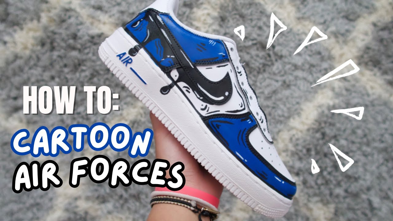 CARTOON AIR FORCE 1 CUSTOM!! (TUTORIAL) 