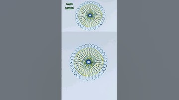drawing spirograph art in dark blue and yellow colors #shorts #asmr #art