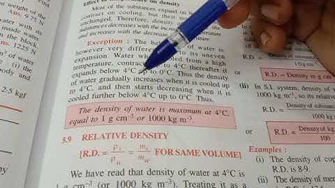 ICSE PHYSICS CLASS 9 RELATIVE DENSITY BY ARCHIMEDES PRINCIPLE