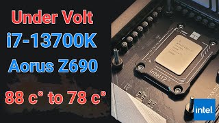 Under Volt I7-13700K Z690 Aorus Ax DDR4 ลดไฟ CPU เพื่อให้ CPU เย็นขึ้น