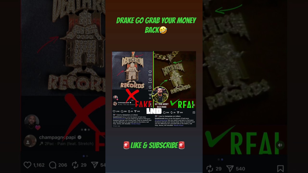 DRAKE BUYS FAKE TUPAC DEATH ROW CHAIN FROM "All Eyez on Me" ALBUM COVER? 