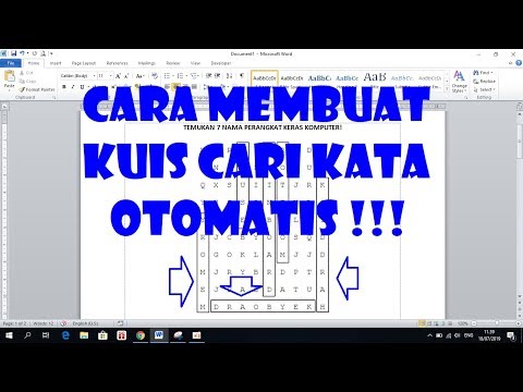 Cara Membuat Soal Kuis Cari Kata secara OTOMATIS !!!