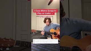 5 Easy Meme Songs 🎸 #shorts