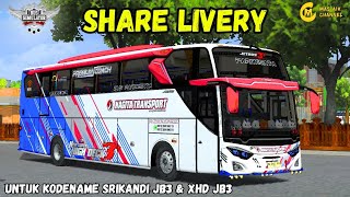 NAGITA TRANSPORT | LIVERY KODENAME SRIKANDI JB3 & XHD JB3 | Bus Simulator Indonesia