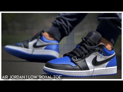 jordan 1 royal toe low on feet