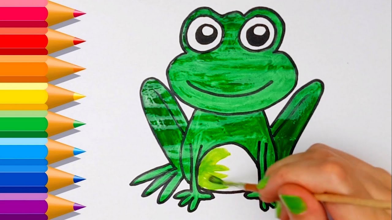 Cómo dibujar Una Rana 💙 How to draw a frog - YouTube