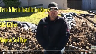 How to install a French drain.