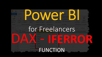 Power BI Training for Freelancers in Urdu / Hindi Lesson 18 (DAX - IFERROR Function) @W3Skillset